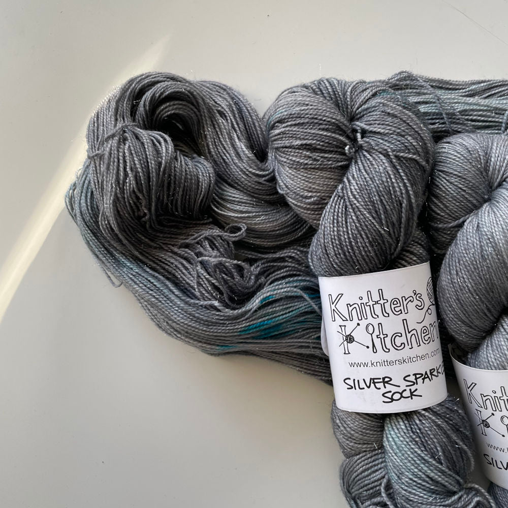 Silver Sparkle Sock - Asteroid