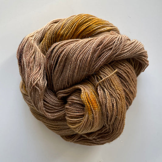 Silver Sparkle Sock - Brown Bear