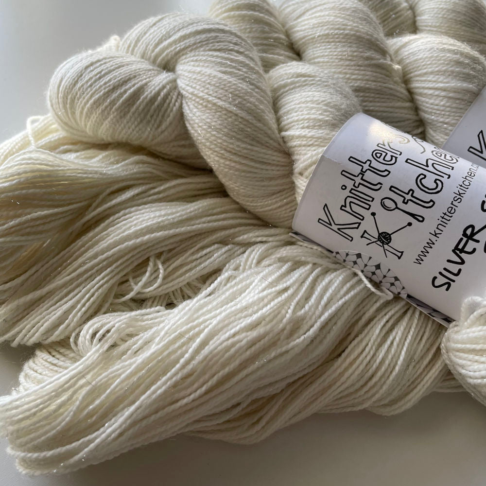 Silver Sparkle Sock - Cream