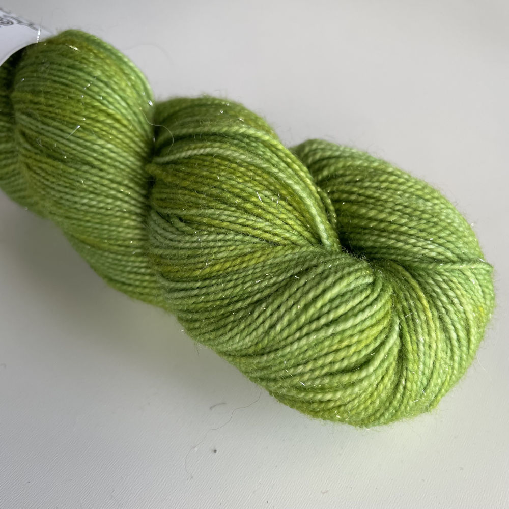 Silver Sparkle Sock - Early Birch Leaves (dark)