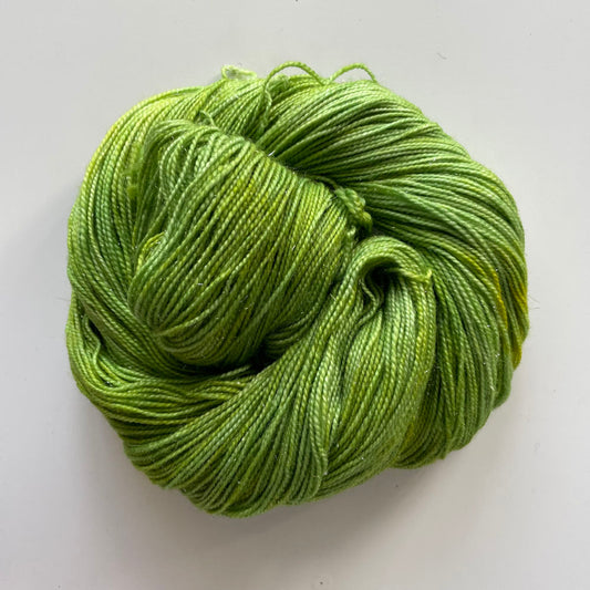 Silver Sparkle Sock - Early Birch Leaves (dark)
