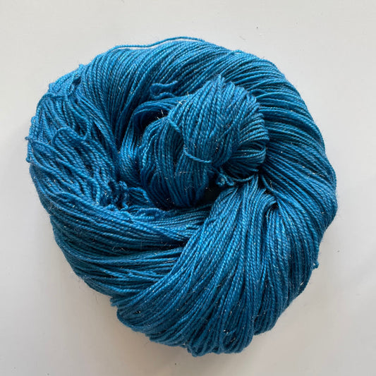 Silver Sparkle Sock - The Exact Blue That I Wanted