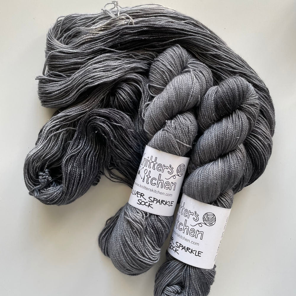 Silver Sparkle Sock - Grey (OOAK)