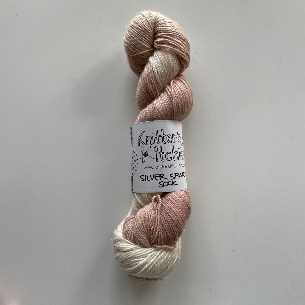 Silver Sparkle Sock - Avocado (plantefarvet)