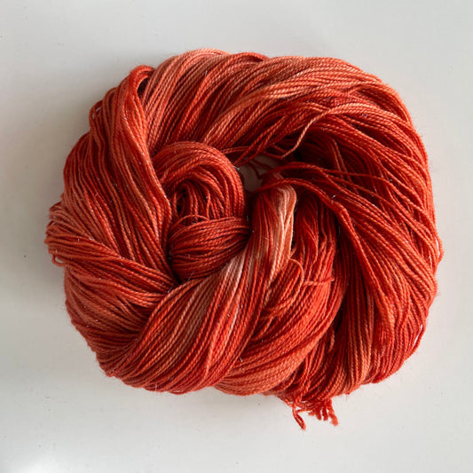 Silver Sparkle Sock - Madder/Krap 2 (plantefarvet)