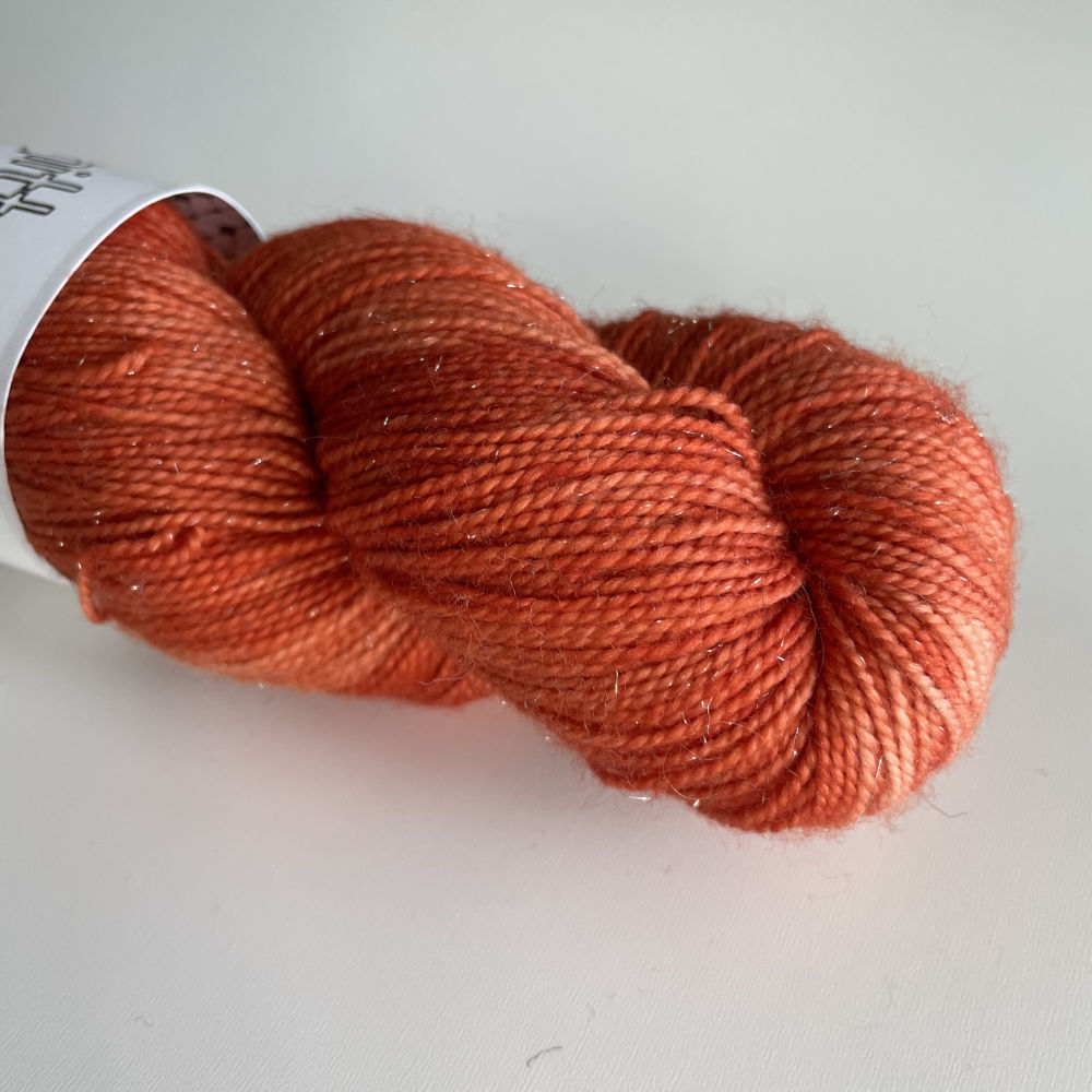 Silver Sparkle Sock - Madder/Krap 2 (plantefarvet)