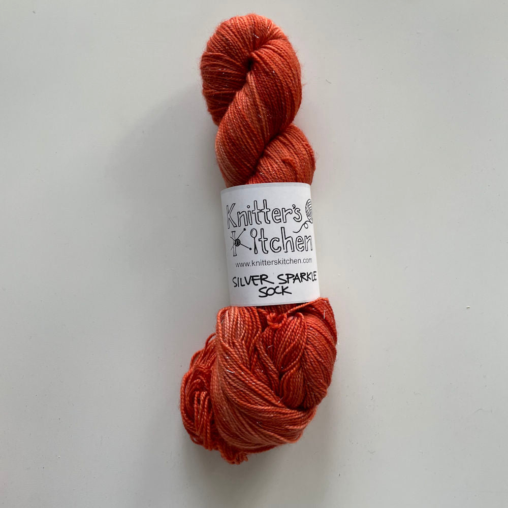 Silver Sparkle Sock - Madder/Krap 2 (plantefarvet)