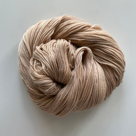 Silver Sparkle Sock - Walnut (plantefarvet)