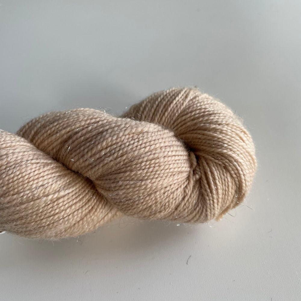 Silver Sparkle Sock - Walnut (plantefarvet)
