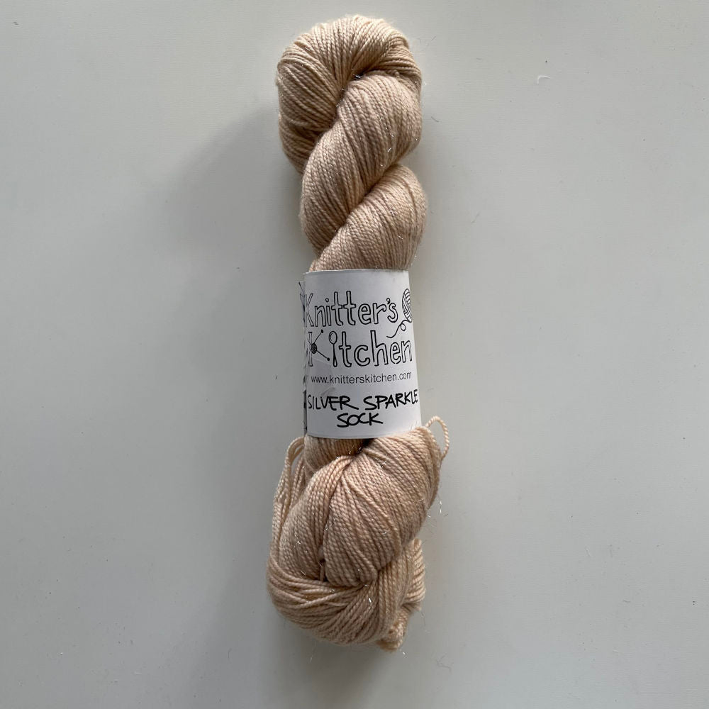 Silver Sparkle Sock - Walnut (plantefarvet)