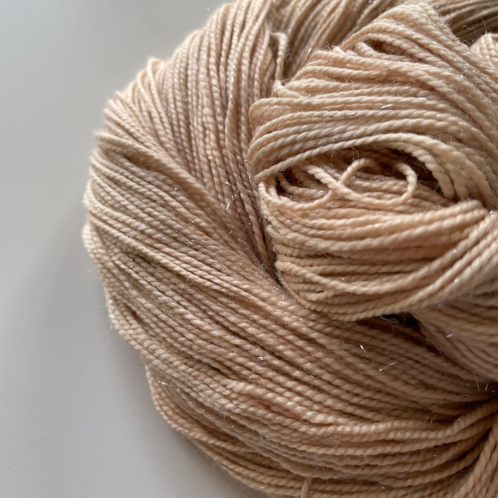 Silver Sparkle Sock - Walnut (plantefarvet)