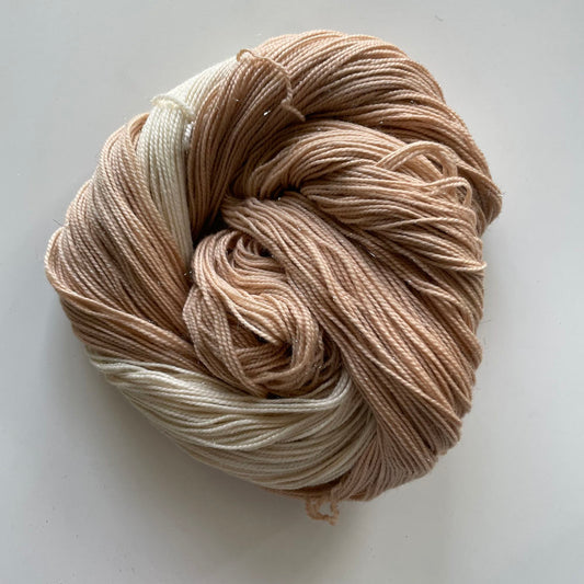 Silver Sparkle Sock - Walnut (plantefarvet)
