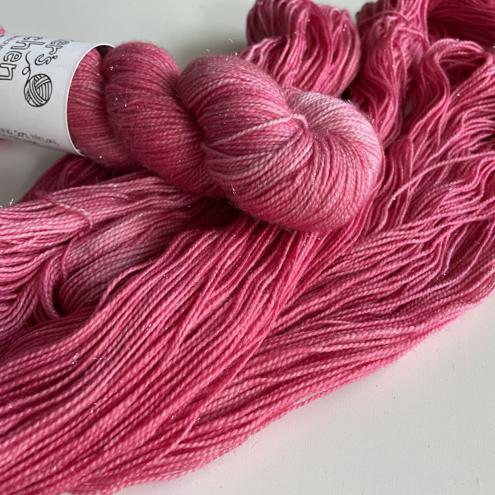 Silver Sparkle Sock - Pretty In Pink