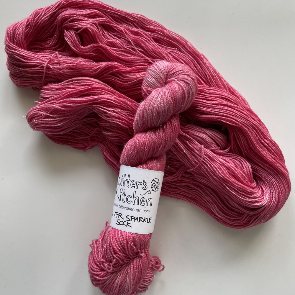 Silver Sparkle Sock - Pretty In Pink