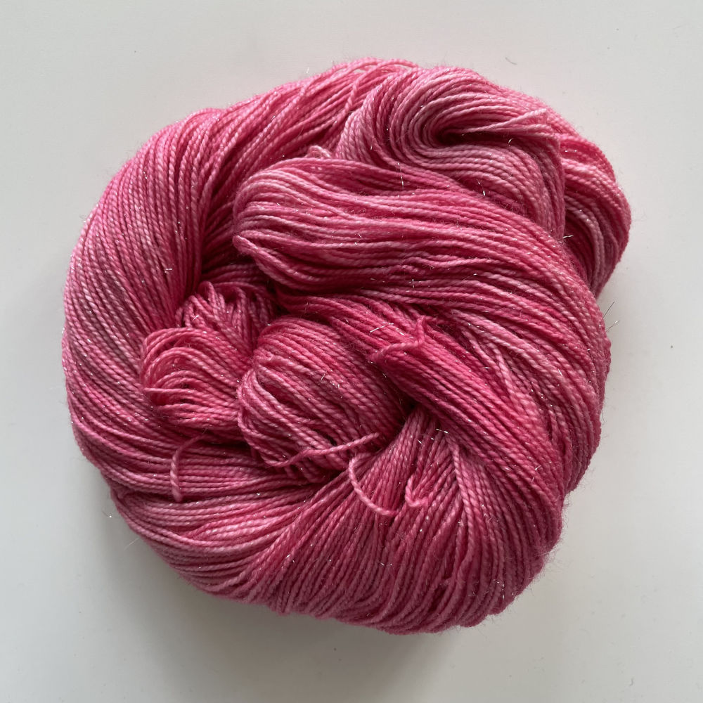 Silver Sparkle Sock - Pretty In Pink