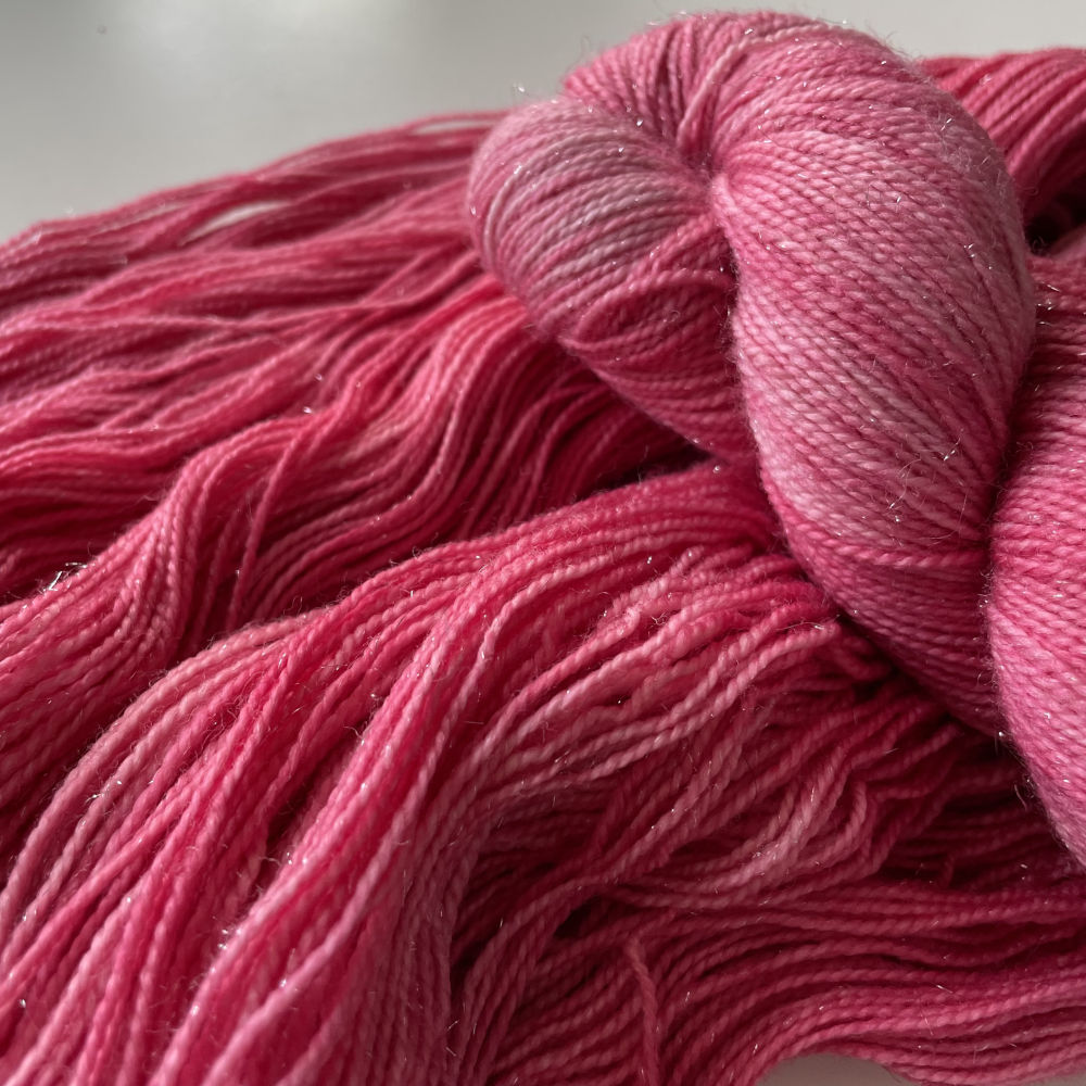 Silver Sparkle Sock - Pretty In Pink