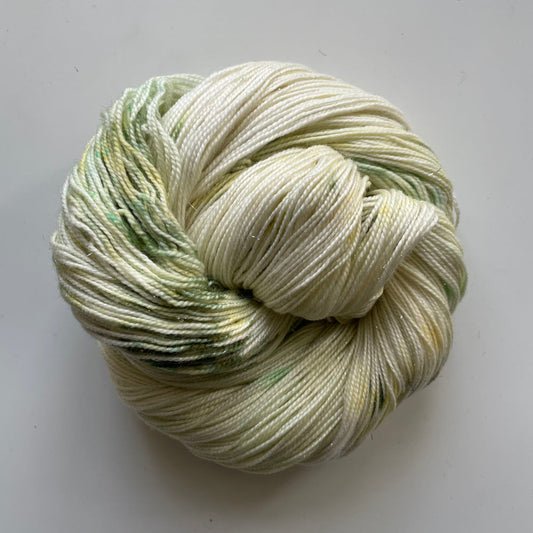 Silver Sparkle Sock - Snow In My Garden