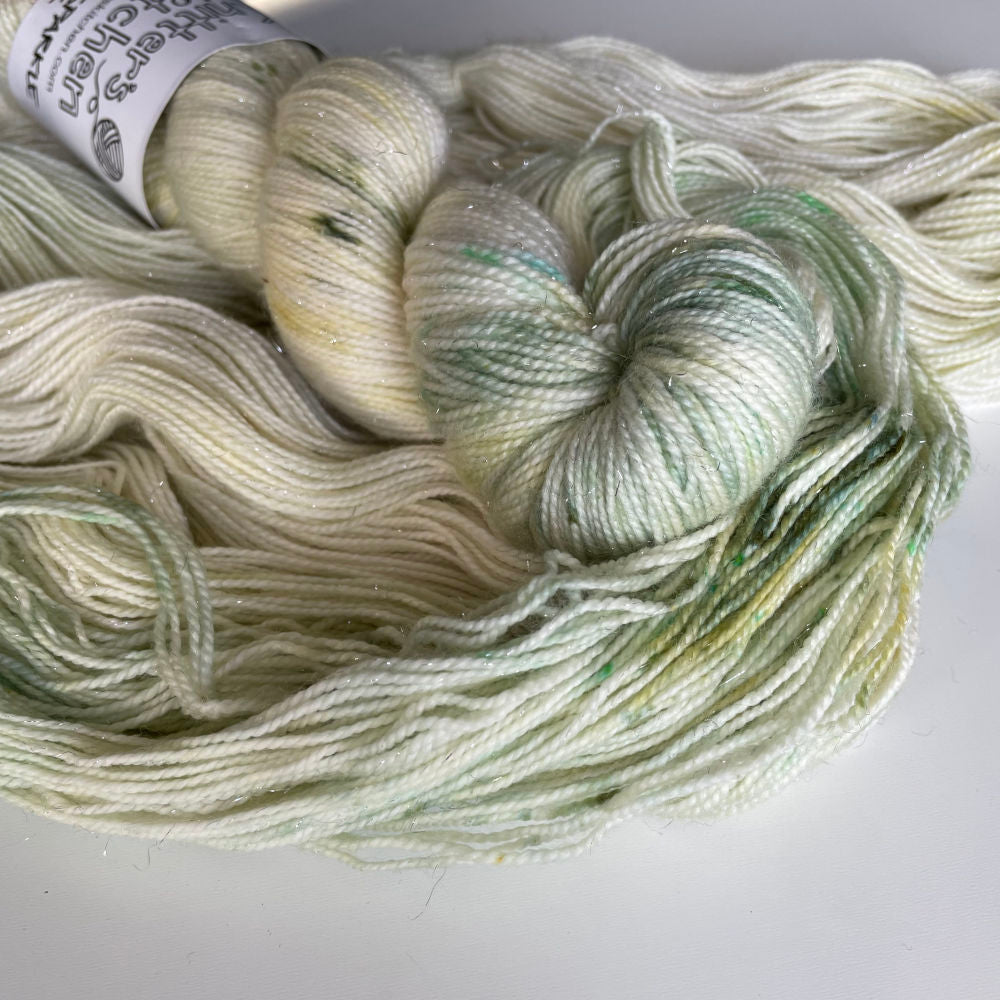 Silver Sparkle Sock - Snow In My Garden