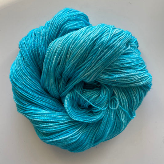 Silver Sparkle Sock - Turquoise