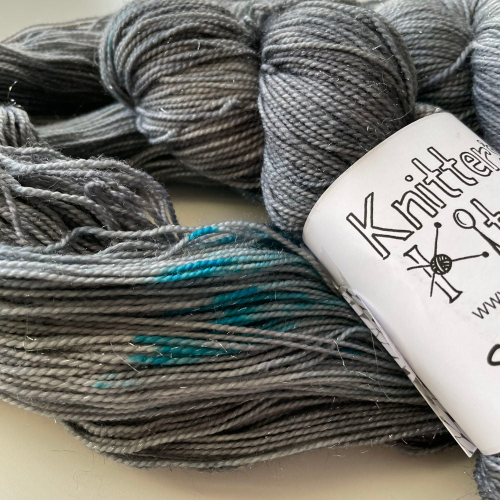 Silver Sparkle Sock - Asteroid