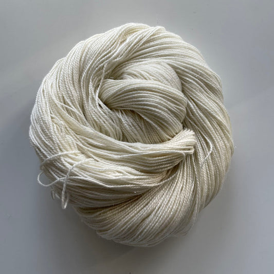 Silver Sparkle Sock - Cream