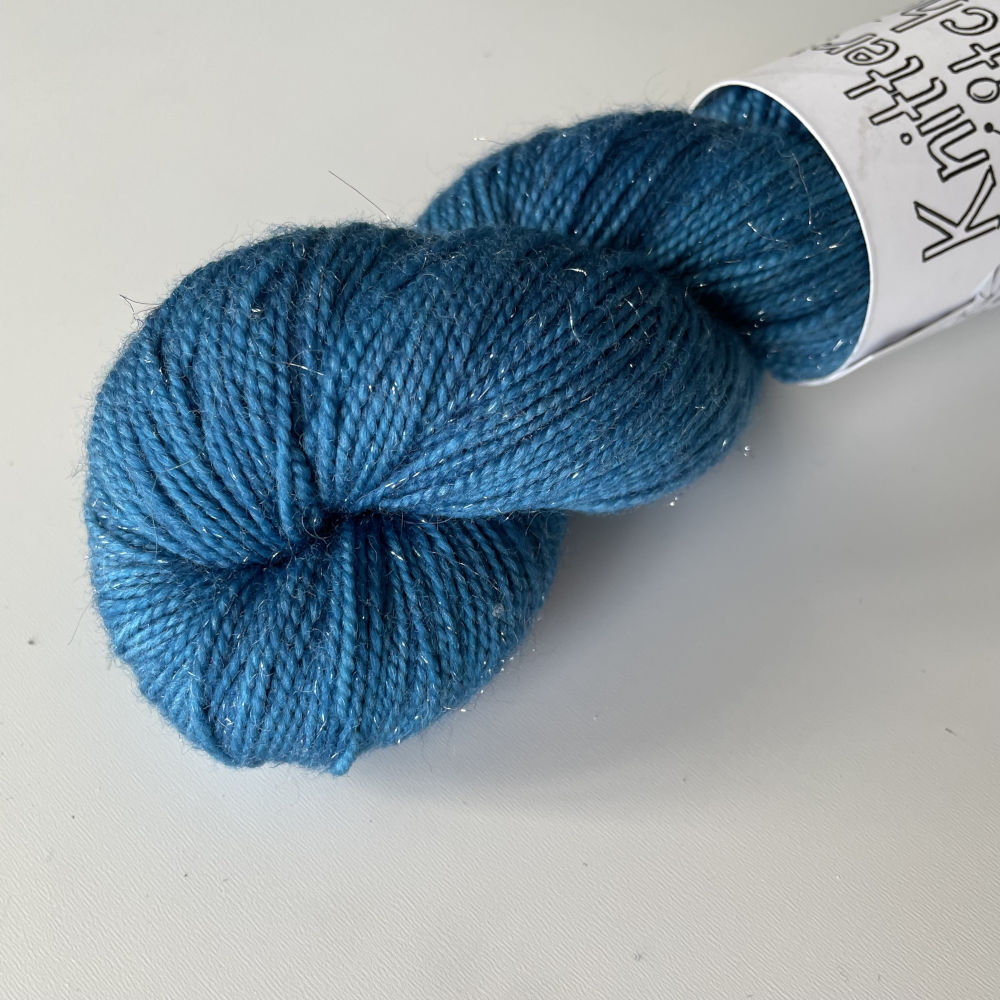 Silver Sparkle Sock - The Exact Blue That I Wanted
