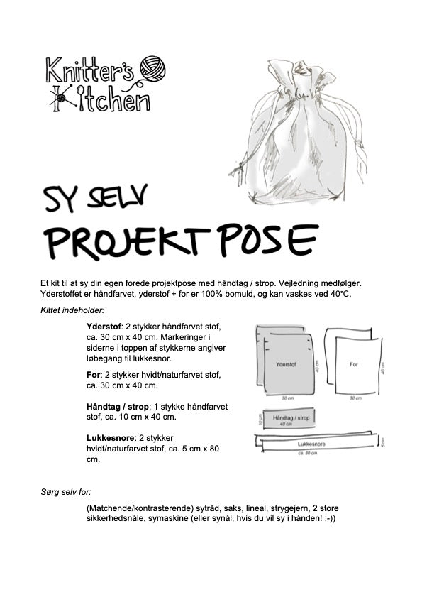 Sy selv - Foret projekt-/strikkepose nr. 1